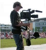  ??  ?? Optical image stabilizat­ion in iPhones attempts to do the same job as this Steadicam rig, using tiny motors.
