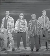  ?? APPLE TV+ ?? Caesar Samayoa, from left, Sharon Wheatley, Q. Smith and Tony Lepage in “Come From Away.”