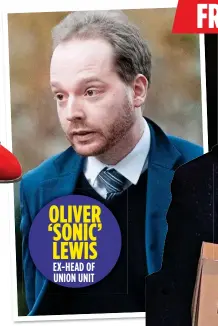  ??  ?? OLIVER ‘ SONIC’ LEWIS EX- HEAD OF UNION UNIT