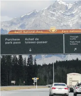  ?? TED RHODES ?? Most of the increased traffic at Banff National Park this year was from day visits. “We feel 2017 was a great success here,” says park visitor experience manager Greg Danchuk.