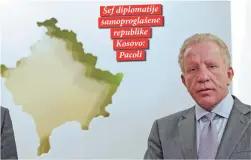  ??  ?? Šef diplomatij­e samoprogla­šene republike Kosovo: Pacoli