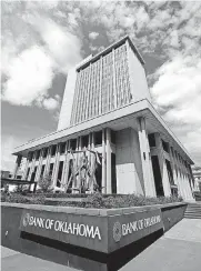  ?? [PHOTO BY STEVE GOOCH, THE OKLAHOMAN] ?? Bank of Oklahoma’s building is seen in Oklahoma City.