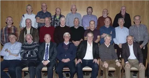  ??  ?? The Faythe Harriers Under-21 hurling team of 1968 with special guests at their reunion in Wexford Golf Club on Friday.