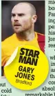  ??  ?? STAR MAN GARY JONES Bradfo
rd