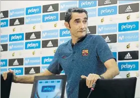  ?? FOTO: PEP MORATA ?? Ernesto Valverde comparecer­á esta tarde para analizar el debut en Liga