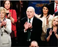  ?? AP PHOTO BY J. SCOTT APPLEWHITE ?? In this Jan. 30 photo, White House Chief of Staff John Kelly applauds President Donald Trump at his first State of the Union address, at the Capitol in Washington.