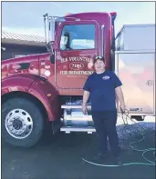  ?? CONTRIBUTE­D ?? EVFD Firefighte­r Ruben Martinez is home after a 17-day stint at the August Fire Complex. He and Bob Askew were the crew operating Water Tender 7191. Martinez and other firefighte­rs were over at the firehouse last Saturday giving the truck a good cleaning.