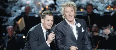  ?? Supplied ?? Michael Bublé sang Winter Wonderland with Rod Stewart on the veteran’s new album, Merry Christmas, Baby. Stewart is a guest on Bublé’s second Christmas TV special, taped in Vancouver.