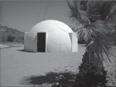  ?? The Associated Press ?? FIBERGLASS COMPOSITE SHELTER: This image released by InterShelt­er Inc. shows a dome structure built to withstand hurricane-force winds. Please the prepper in your life this holiday season with a big-ticket item that might not be in his or her disaster...