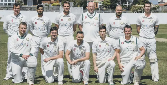  ??  ?? Easington, top of the First Division table. Back row, from left: Mark Cowell, Duvindu Tillakarat­ne, Jordan Wilson, Robert Atherton, Omar Shahid, Jason Moses. Front: Jonny Davis, Joshua Broom, Gary Ward, David Tarn, Ryan Higgins. Picture by Kevin Brady