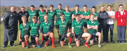  ??  ?? Oban Lorne U-16s pictured before the game against Marr last Sunday.