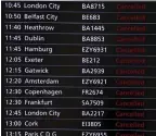  ??  ?? Cancellati­ons: Edinburgh Airport