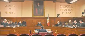  ?? FOTO: ESPECIAL ?? El proyecto analizado por los ministros del máximo tribunal del país encontró omisiones por parte del Ejecutivo federal.