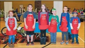  ?? SUBMITTED BY DIANE VAN DYKE ?? Kids’ Celebrity Chef participan­ts included, from left: Maddigan Dryburgh, second place; Aiden Eckman, fourth place; Camryn Urbassik, first place; Declan Larrimore, judges’ choice award and third place; Andrew Rizzo, honorable mention; and Evan Holdefer, honorable mention.