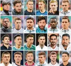  ?? Foto: dpa ?? Diese Spieler wollen bald den Weltmeiste­rtitel der deutschen Nationalma­nnschaft verteidige­n. Einige waren auch bei der letzten WM 2014 dabei.