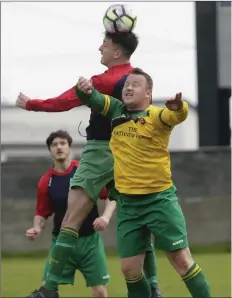  ??  ?? Aerial action from the Jim McLaughlin Cup semi-final.