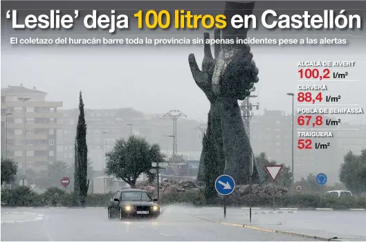  ?? GABRIEL BOIA ?? ▶▶ La capital, en la imagen, también registró momentos de intensas trombas de agua, pero de corta duración, con 15 litros acumulados.