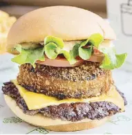  ??  ?? Guilt-free pleasure: The Shack Stack burger