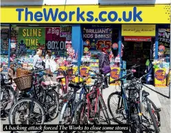  ?? ?? A hacking attack forced The Works to close some stores