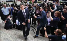  ?? ST. LOUIS POST-DISPATCH VIA A ?? Missouri Gov. Eric Greitens leaves a courthouse in St. Louis in 2018after a felony invasion-of-privacy case against him was dismissed. He resigned later amid a series of scandals, but is now seeking a Senate seat.