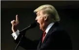 ?? / MIKE SEGAR REUTERS ?? Republican presidenti­al nominee Donald Trump speaks at a campaign rally in Asheville, North Carolina, on Monday.