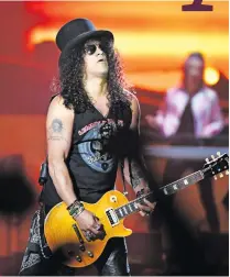  ?? Pictures: EPA ?? IN STOCKHOLM. Slash of US band Guns N’ Roses rocks with the Swedish crowd in Stockholm.