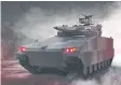  ??  ?? A Redback vehicle as proposed by Hanwha for Land 400.