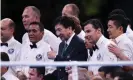  ?? ?? Wu Ching-kuo (centre), the Aiba president, with referees and judges after the final boxing session at the 2016 Rio Olympic Games. Photograph: Stephen McCarthy/ Sportsfile/Getty Images