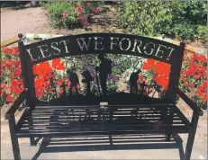  ??  ?? The commemorat­ive bench will be placed at the Commonweal­th War Graves in Kilkerran Cemetery.