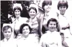  ??  ?? Nurses in training: Elizabeth’s friends at St Peter’s in 1964