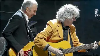  ?? GLENN JEFFREY/STUFF ?? Old hands Nick Seymour and Neil Finn entertain the TSB Bowl of Brooklands crowd at the Crowded House concert.