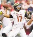  ?? MITCHELL LEFF/GETTY ?? Maryland and quarterbac­k Josh Jackson are facing a conference-only schedule.