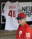  ?? THE ASSOCIATED PRESS FILE ?? Dallas Green’s passing in March touched many in the Phillies organizati­on, including bench coach Larry Bowa. A high school baseball standout in Delaware, Green is being honored by the First State’s North and South squads — who will meet Friday in a Carpenter Cup semifinal.