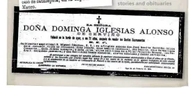  ??  ?? Among the wealth of documents available on Galiciana are newspaper stories and obituaries