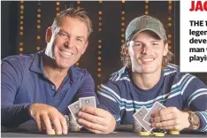  ??  ?? JACKSON WARNE THE 19-year-old son of cricket legend Shane Warne has developed into a strapping young man who has also taken a shine to playing poker like his dad.