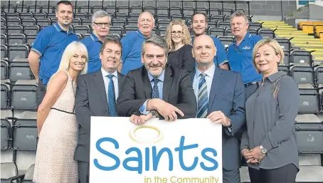  ?? Picture: PPA. ?? Pictured at the launch of the Saints in the Community are, trustees, including, front row, centre, vice chairman David Longmuir, chairman Roddy Ross and Saints vice-chairman Charlie Fraser.