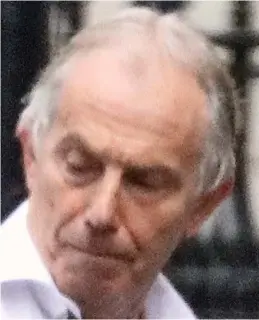  ??  ?? Thin on top: A casually-dressed Tony Blair, seen in London this week, shows that even he cannot defy the passage of time