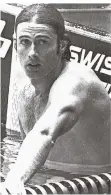  ?? FOTO: DPA ?? Roland Matthes beim Training für die Olympische­n Spiele 1976.