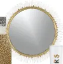  ?? ?? “Clarendon” brass wall mirror, $249; Crate and Barrel