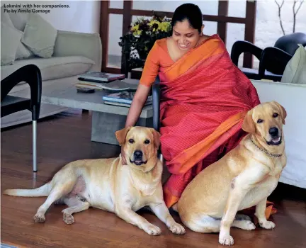  ??  ?? Lakmini with her companions. Pic by Amila Gamage