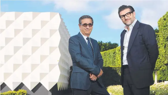  ??  ?? Chairman Soheil Abedian (left) and managing director Sahba Abedian have lifted their holding in the Sunland Group substantia­lly since 2008.