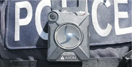  ?? IAN FAIRCLOUGH • FILE ?? This Axon body camera was issued to Kentville police officers in May 2018. Halifax Regional Police Chief Dan Kinsella says the police force will implement the devices, regardless of if it goes through a pilot project first.