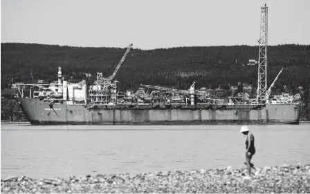  ?? TELEGRAM FILE PHOTO ?? The Terra Nova floating production, storage and offloading vessel in Conception Bay.