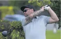  ?? PHOTO: GERARD O’BRIEN ?? Tee at five . . . Winner Matt Tautiri unleashes his drive on the fifth hole during the final of the Otago Matchplay Championsh­ips at Balmacewen yesterday.