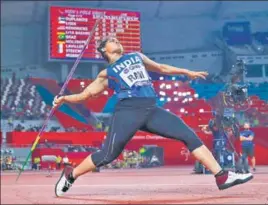  ?? REUTERS ?? Annu Rani finished a creditable eighth in the women’s javelin throw final in Doha on Tuesday.