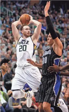  ?? JEFF SWINGER, USA TODAY SPORTS ?? The Jazz’s Gordon Hayward, left, averaging a career-high 22.1 points a game, could get his first All-Star nod.