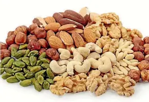  ?? 123RF ?? All nuts contain minerals such as magnesium, calcium, iron and zinc. However, levels can vary depending on the type of nut.