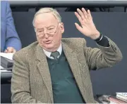  ?? EPA/EFE ?? AfD co-leader Alexander Gauland says a rapprochem­ent is possible if Lutz Bachmann takes a step back.