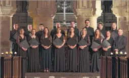  ??  ?? Vocal ensemble Tenebrae performs Path of Miracles by Joby Talbot on October 28