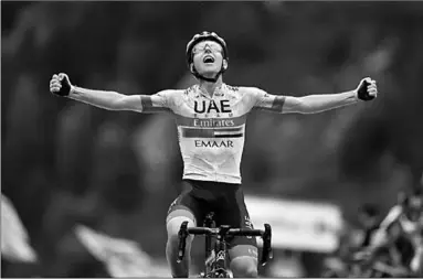  ??  ?? Tour de France-winnaar Tadej Pogacar heeft zich al laten inenten tegen COVID-19. (Foto: ESPN)